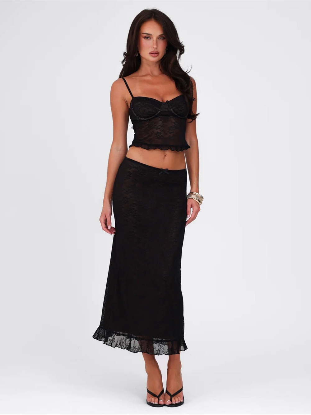 tiger mist black lace charleigh set